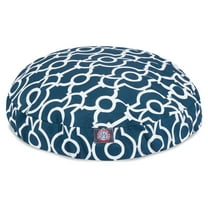 Majestic Pet Athens Round Dog Bed Treated Polyester Removable Cover Navy Medium 36 x 36 x 5