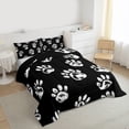 thumbnail image 3 of Homewish Cute Bear Paws Bedding Comforter Set,Jungle Animal Twin Comforter Sets,White Black Bedding Set For Boys Girls,Microfiber Bedroom Decor Reversible,2 Pieces, 3 of 8