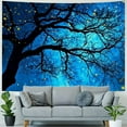 thumbnail image 4 of Shiartex  Galaxy Tapestry Wall Hanging Stars Blue Sky Wall Tapestry Tree Night Sky Wall Art for Bedroom Home Dorm Decor  40x30inch, 4 of 6