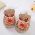 thumbnail image 5 of HCNTES Kids Toddler Slippers Baby Girls Boys Cute Design House Shoes Non Slip Warm Soft Fall Winter Fuzzy Indoor Slipper(A01-Coffee,3.5), 5 of 9