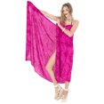 thumbnail image 5 of HAPPY BAY Women's Beach Swimsuit Sarong Wrap Swim Cover up Bikini Wraps Summer Pareo Coverups for Women Beachwear One Size Magenta, Tie Dye, 5 of 5