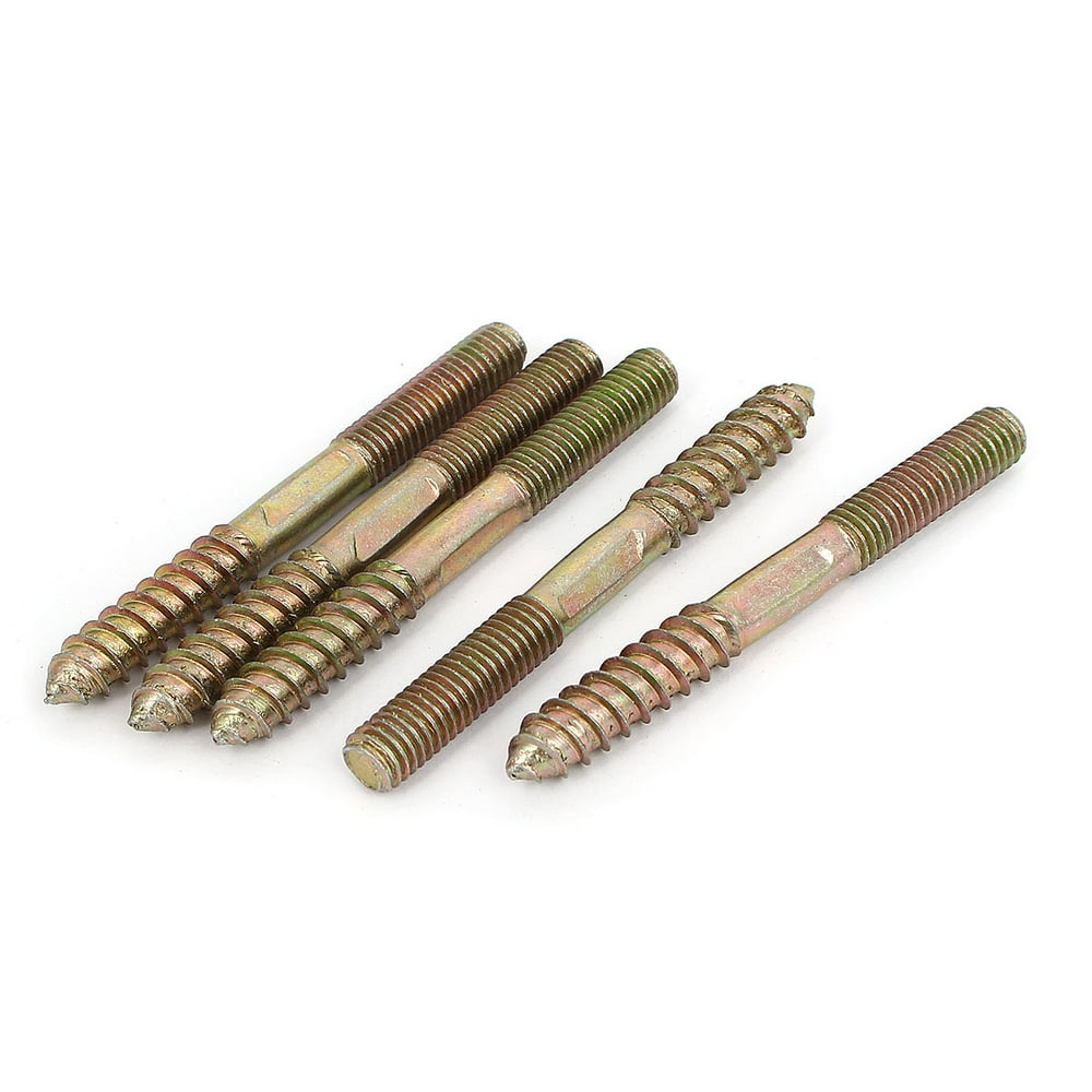 Uxcell M8 x 78mm Double End Threaded Machine Self Tapping Wood Screw