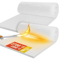 Ceramic Fiber Insulation, 2 Pieces 24"x15.7"x1"Thick, 2600F Fireproof Insulation Blanket for Wood Stove Baffle, Fireplace, Pellet Stove, Chimney, Furnace, Boiler, Pizza Ovens and Forge