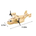 thumbnail image 3 of Yellow Transportation Aircraft Toy With Simulation Sound And Light Detachable Rotaching Helicopter Gunship For Kids Educational Play Gift Plastic Material 110X96X37In, 3 of 7