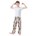 thumbnail image 2 of FORMRS Boys Pajama Pants with Pockets Size 6-8Y Kids Lounge Sleep Bottoms, Red Deer, 2 of 8