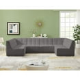 thumbnail image 2 of Meridian Furniture Relax Grey Velvet Modular Sectional, 2 of 9