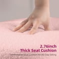 thumbnail image 3 of Waleaf Cross Legged Office Chair Swivel, Ergonomic ADHD Desk Chair with Wide Seat, Heavy Duty Boucle Yoga Meditation Chair for Adult, 3 of 8