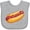 AC-Heather Grey, variant on Inktastic Hot Dog Illustration with Mustard Onions and Ketchup Boys or Girls Baby Bib