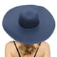 thumbnail image 2 of ¡Rebajas! Sombrero Fdelink para el sol, con protección UV, para verano, para mujer, ancho, de paja, para playa, para niña pequeña, plegable, azul marino., 2 of 3