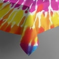thumbnail image 4 of Colorful Rainbow Tie Dye Spiral Pattern Rectangle Tablecloth 60"x102",Waterproof Polyester Rectangle Table Cloth, Wipeable Spillproof Polyester Tablecloth for Dining, Camping, Indoor and Outdoor, 4 of 6