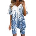 thumbnail image 2 of Puntoco Mujer Verano Manga Corta V-Cuello Tops Pantalones Cortos Cómodo Homewear Traje De Dos Piezas Conjuntos Liquidación Puntoco Puntoco-5231, 2 of 7