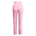 thumbnail image 4 of Glisme Women's Trousers Solid Color Elastic Waist With Pockets Summer Breathable Women Dress Pants Size L Pink, 4 of 5