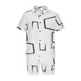thumbnail image 5 of Honeeladyy Men's 2 Pieces Shirts Set Casual Short Sleeve Button Down Shirts and Shorts Outfits #Wb-White-XXXL, 5 of 6