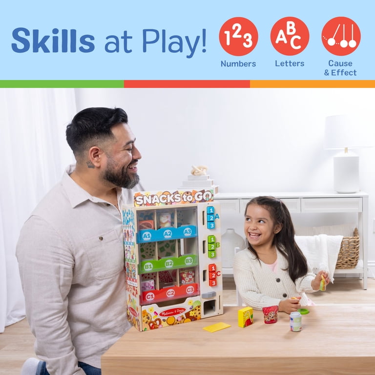 Melissa & Doug Wooden Vending Machine Play Set, Sort & Stock Toy