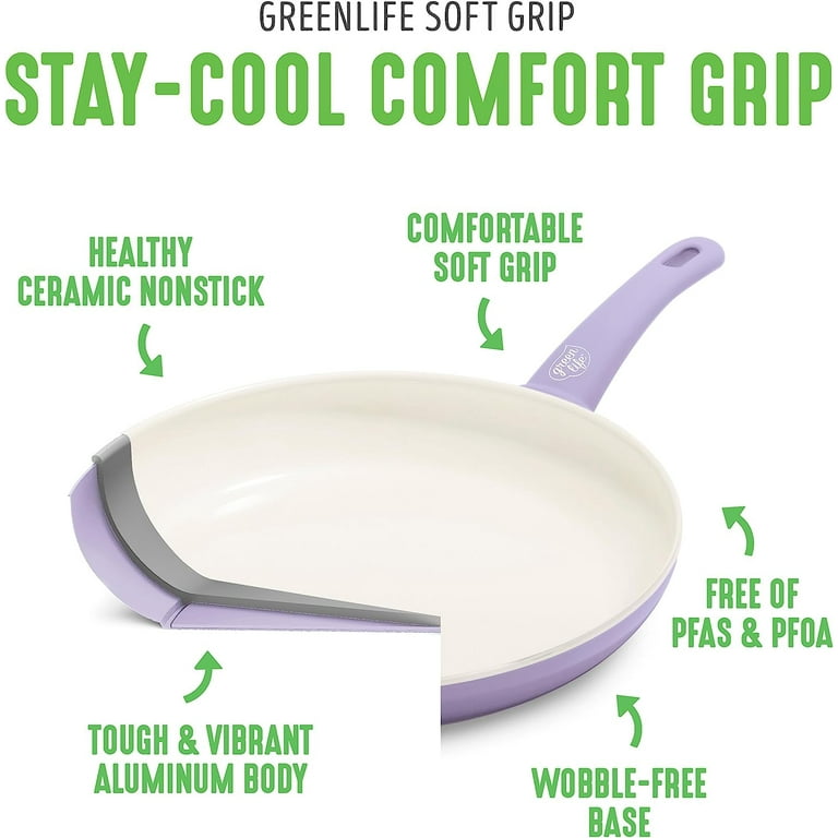 GreenLife greenlife soft grip healthy ceramic nonstick 16 piece