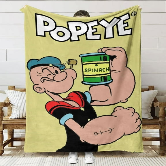 popeye Throw Blanket Gifts for Fans Lover Girls Boys Women Present Hoodie Him Bed 60"x80"