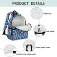 thumbnail image 4 of Pink and Blue Leopard Print Cute School Backpack Bag for School with Padded Back and Adjustable Shoulder Straps 15.25"x11.5"x5.25", 4 of 5