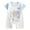 Light Blue, variant on BOOMNY Toddler Baby Boys Rompers Short Sleeve Cute Cartoon Animal Printed Romper Jumpsuit Soft Loose Fit Overalls For 0-3 Months