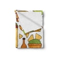 thumbnail image 2 of Mexican Soft Flannel Fleece Throw Blanket, Latin Food Chili Taco Nachos Burrito Tequila Rice Corns Best Supper, Cozy Plush for Indoor and Outdoor Use, 60" x 80", Multicolor, by Ambesonne, 2 of 6