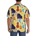 thumbnail image 3 of Fotbe Musical Instruments Camisa Estampada de Manga Corta para Hombre, Casual de Verano, Estilo Playero, Sin Arrugas-XX-Large, 3 of 5