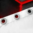 thumbnail image 3 of Erosebridal Honeycomb Geometry Curtains for Living Room, Black Red 30%-50% Blackout Curtains Set of 2 (42x63), Abstract Curtains and Drapes (42x63), Window Drapes Room Decor, 3 of 6