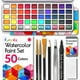 thumbnail image 1 of Set de pintura acuarela Funcils 50 acuarelas de viaje con pincel, 1 of 9