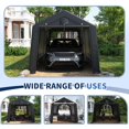 thumbnail image 5 of HOYOA Carport 10'×20' Heavy Duty, Car Canopy Portable Outdoor Garage with Roll-up Zipper Door, Thick Shelter Storage Canopy Tent with All-Steel Metal Frame for Car, 5 of 7
