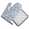 thumbnail image 2 of KLL Rabbit And Butterfly Pattern Oven Mitts and Pot Holders 2pcs Sets for Kitchen, Oven Mitt Heat Resistant 536°F, Oven Gloves for Kitchen,Cooking and Baking, 2 of 7
