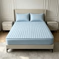 thumbnail image 4 of Linnome Quilted Waterproof Bed Cover Mattress Protector Cooling Ice Silk Summer Sheet for Home Machine Washable 59.06x78.74 Inch, 4 of 6