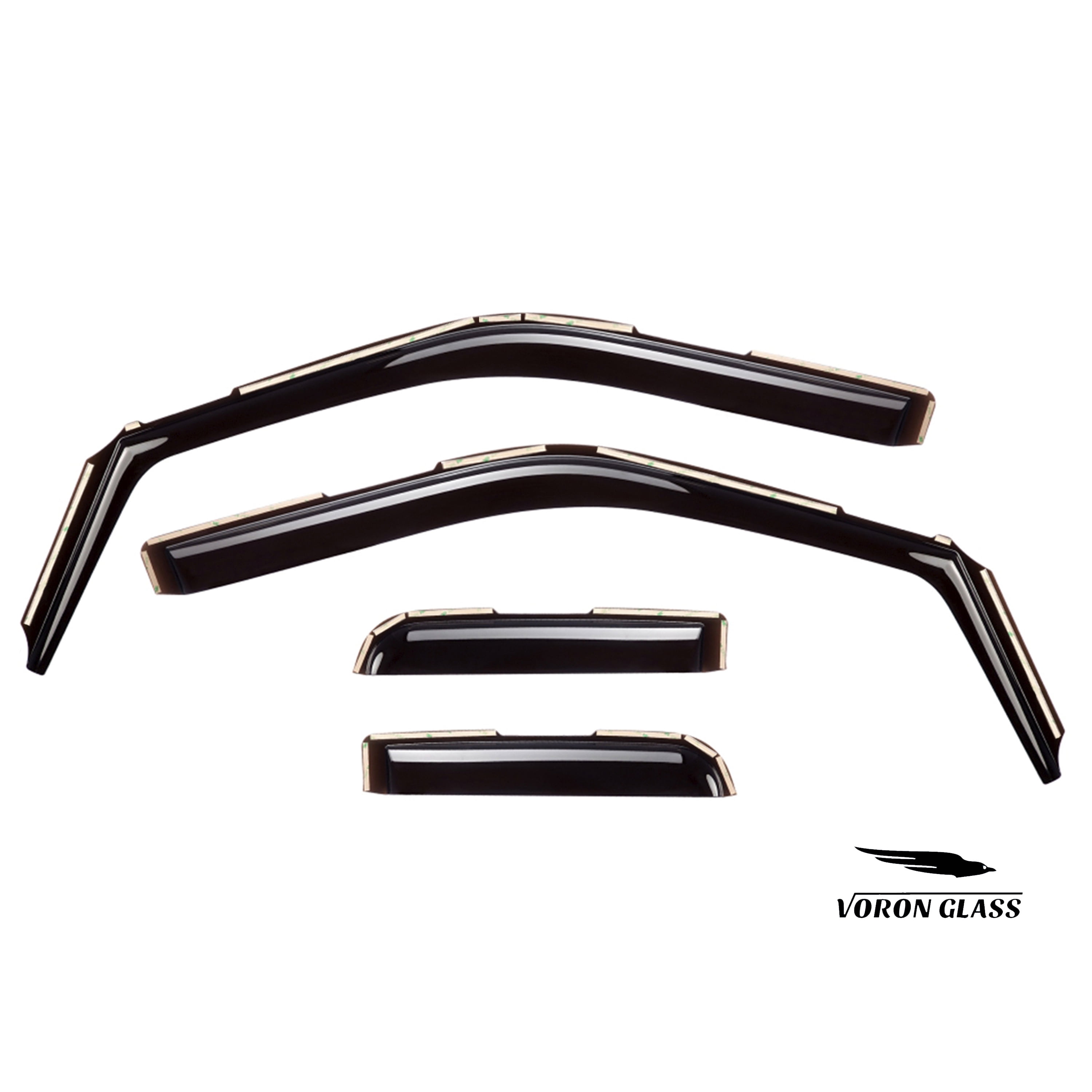Voron Glass in-Channel Extra Durable Rain Guards for Ford F150 2021-2026 SuperCab, Window Deflectors, Vent Window Visors, 4 Pieces - 200716