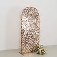 thumbnail image 4 of BalsaCircle 6 ft Blush Fitted Sparkly Big Payette Sequin Round Top Wedding Arch Backdrop Stand Cover Party Events Decorations, 4 of 8