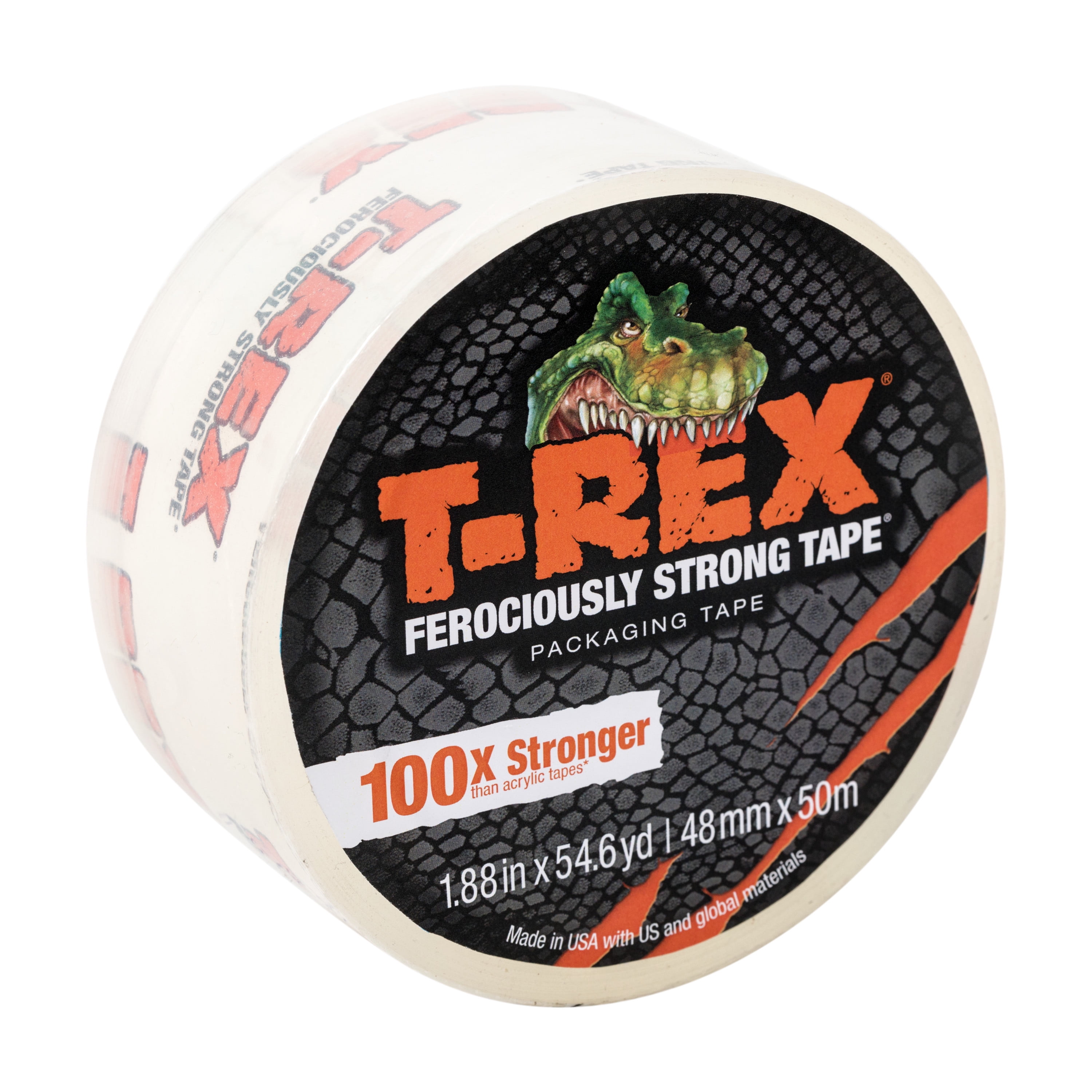 TRex Brand 1.88 in. x 54.6 yd. Clear Acrylic Packing Tape Walmart