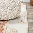 thumbnail image 4 of JONATHAN Y CONTEMPORARY POP 2 x 8 Runner Rug, Marmo Abstract Marbled - Orange/Cream, CTP201A-28, 4 of 8