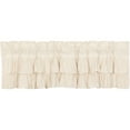 thumbnail image 4 of VHC Brands Simple Life Flax Natural Country Farmhouse Kitchen Window Curtain Ruffled Valance 16x60, 4 of 9