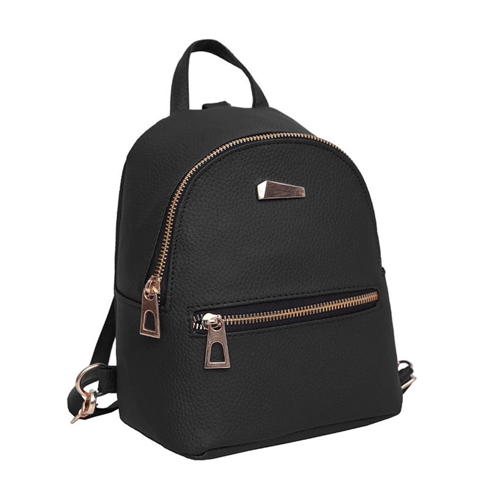 Women's fashion small backpack for dating Black 