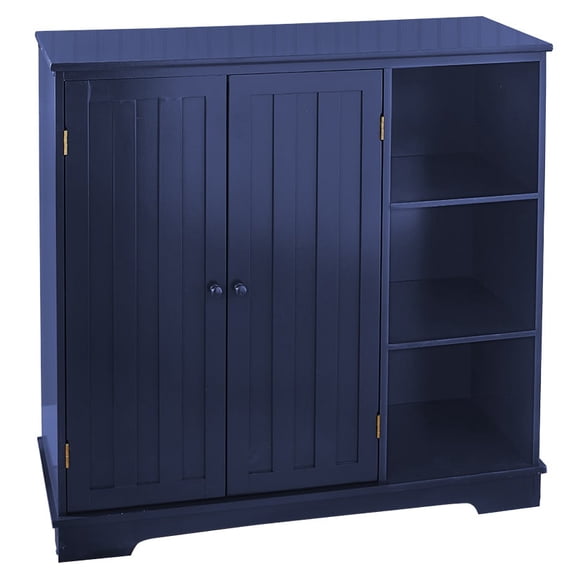 Beadboard Wooden Storage Cabinets 30"H or Set of 3 Baskets - Navy Storage Cabinet