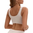thumbnail image 3 of INSPIRE CHIC Nursing Bra for Women's Crossover Push Up Wirefree Sleep Breastfeeding Comfortable Maternity Bralette M White, 3 of 4