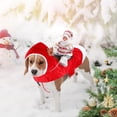 thumbnail image 2 of Sweater Santa Claus Dog Costume, Cozy Dog Christmas Outfit, Santa Rider Pet Christmas Costume, Birthday Christmas Gift for Dog Lover Christmas Party, M, 2 of 6