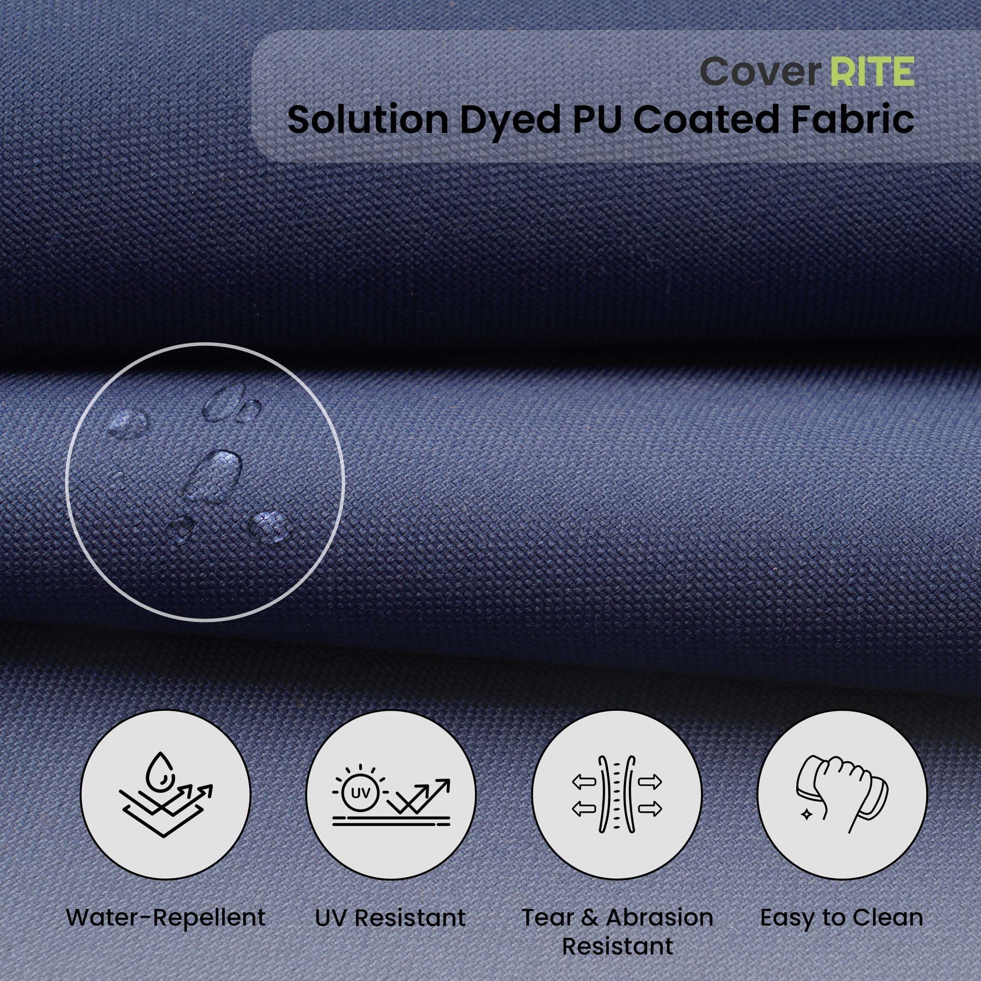 Covers & all CoverRite Square Dining Chair Cushions 3" Foam Tear and UV Resistant Outdoor chairs