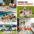 thumbnail image 3 of Retro Summer Beach Outdoor Rug 3x5 Ft, Non Slip Washable Area Rug, Flowers Ocean Starfish Coastal Patio Rugs Carpet Runner, Large Floor Mat for Indoor/Outdoor Deck Porch Camping, 3 of 8