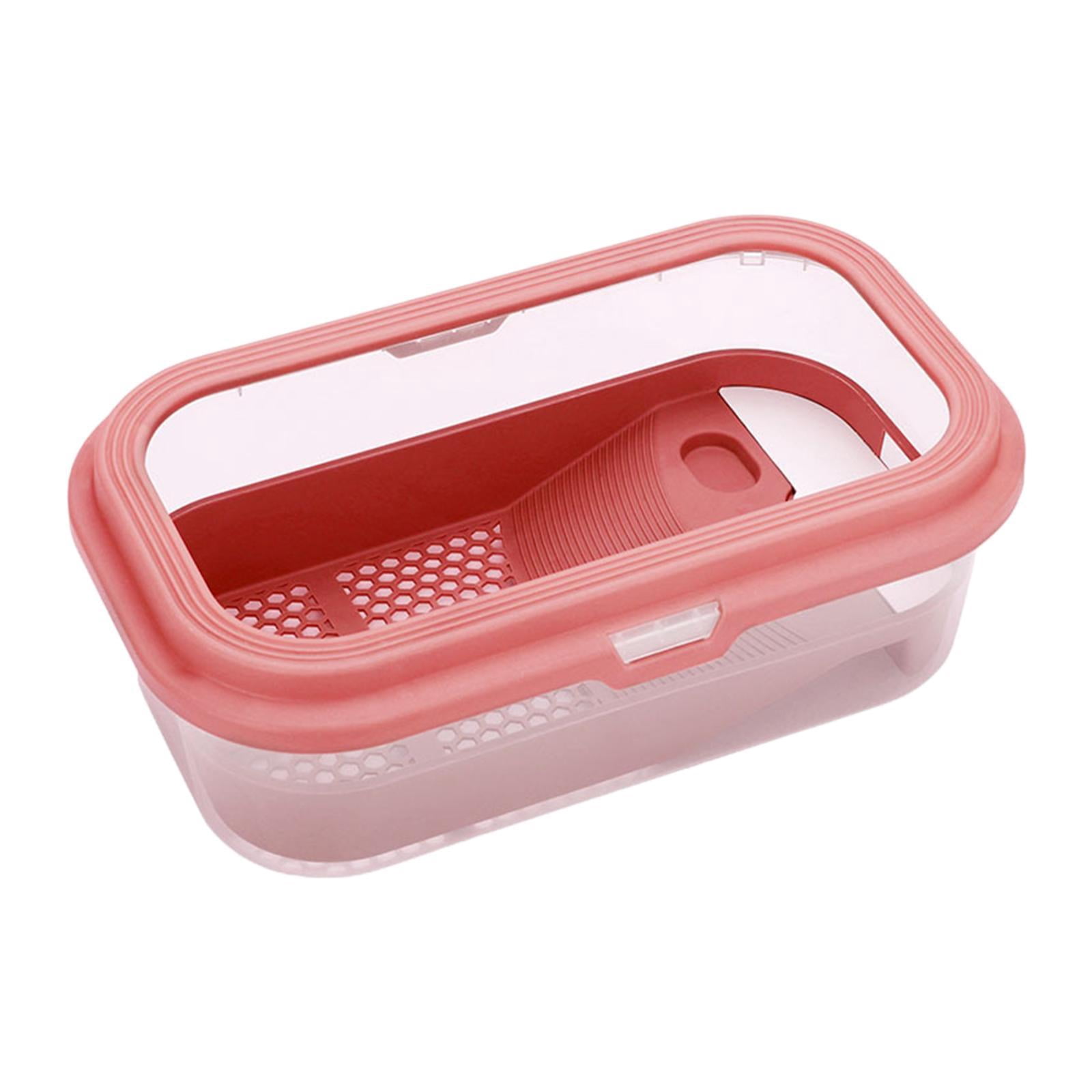 oshhni Small Turtle Tank Habitat with Breeding Hatching Area Case Indoor Decor M pink