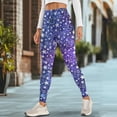 thumbnail image 4 of Renewold Moon Star Galaxy Yoga Leggings with Pockets for Women Thick Exercise Yoga Pants High Waisted Soft Slim Ankle Pants Printed Leggings 4 Way Stretch Leggings, XXL, 4 of 8