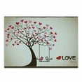 thumbnail image 1 of Love Cutting Board, Heart Leaves on Tree with Birds in Love on a Swing Cartoon for Valentines Day, Decorative Tempered Glass Cutting and Serving Board, Small Size, Multicolor, by Ambesonne, 1 of 1