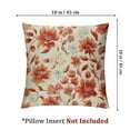 thumbnail image 4 of Burnt Orange Floral Pillow Covers  Vintage Rustic Old Style Cute Flower Orange Cream Print Decorative Outdoor Pillowcases Fall Farmhouse Throw Cushion Case Decor for Couch Sofa Bed, 4 of 7