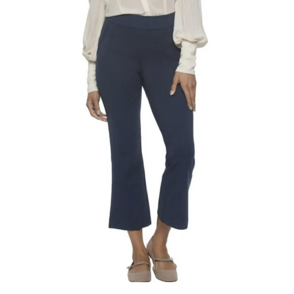 Felina Women's Tummy Control Kick Crop Pant Navy Blue - Small