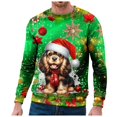 thumbnail image 2 of GDREDA Sweat à Capuche pour Hommes - Haut de Sport Polyvalent pour l'Hiver, Col Rond, Mode Urbaine Décontracté C,m, 2 of 4
