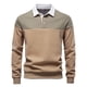 thumbnail image 2 of pstuiky Camisas de manga larga abrigadas para hombre, Blusa/camiseta informal de manga larga con cuello vuelto de color liso para hombre top de hombre m, 2 of 9