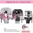 thumbnail image 5 of 3 Pieces of Luggage Cover Travel Suitcase Protector Cute Girls Elastic Washable Baggage Covers for Set of 3 Luggage (S&M &L), 5 of 6
