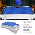 thumbnail image 5 of Fuzoiu Blue Glitter Print Car Windshield Sun Shade,Block Uv Rays Sunshade,Foldable Front Window Sun Visor Protector for Car,SUV,Truck-Keep Vehicle Cool-Blue Glitter, 5 of 8