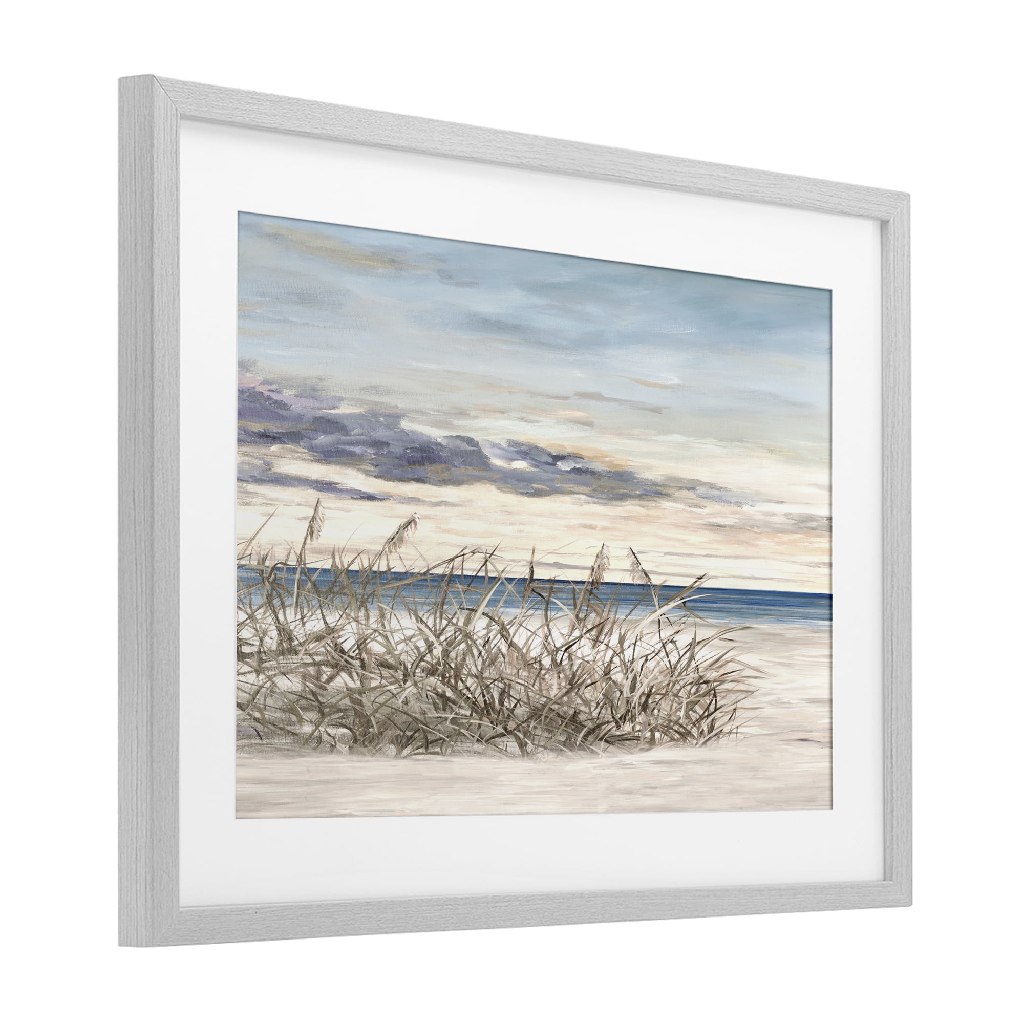 Stupell Industries Windy Beaches Landscape Gray Framed Print Under Glass, design by Julie DeRice